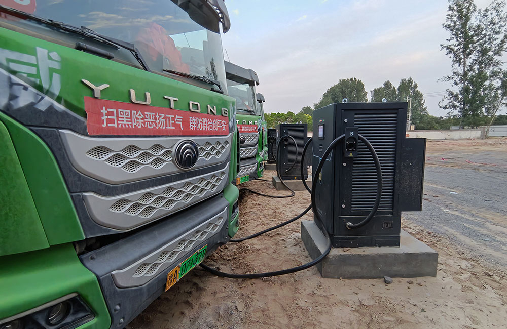 Station de charge des camions de chantier électriques des Travaux de Construction Weilang de Zhengzhou, Henan