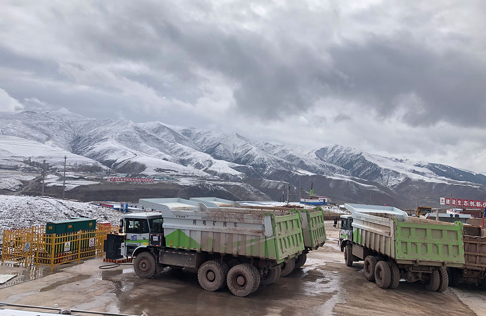 Station de charge de camions miniers électriques de la centrale hydroélectrique de Qinghai - Tibet Plateau - Maerdang
