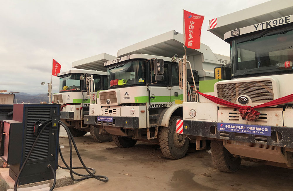 Station de charge de camions miniers électriques de la centrale hydroélectrique de Qinghai - Tibet Plateau - Maerdang