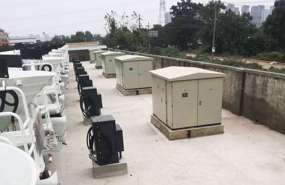 Station de charge de camions malaxeurs électriques de Béton Commercial de Ruilong de Zhengzhou, Henan
